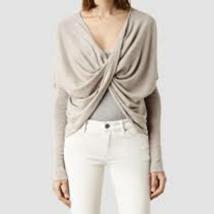 All Saints rev itat shrug sweater M